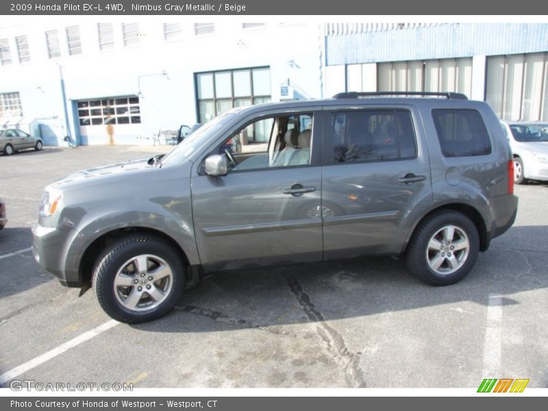 Nimbus Gray Metallic / Beige 2009 Honda Pilot EX-L 4WD