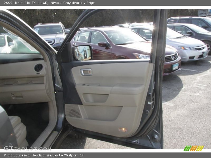 Nimbus Gray Metallic / Beige 2009 Honda Pilot EX-L 4WD