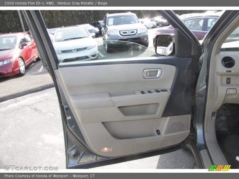 Nimbus Gray Metallic / Beige 2009 Honda Pilot EX-L 4WD