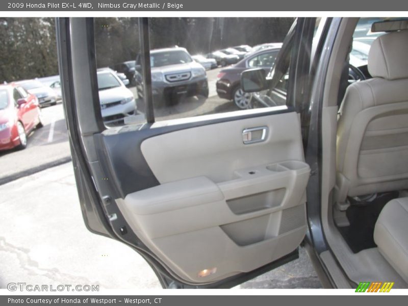 Nimbus Gray Metallic / Beige 2009 Honda Pilot EX-L 4WD