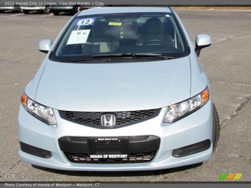 Cool Mist Metallic / Gray 2012 Honda Civic LX Coupe
