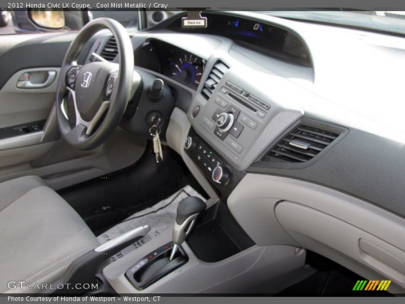 Cool Mist Metallic / Gray 2012 Honda Civic LX Coupe