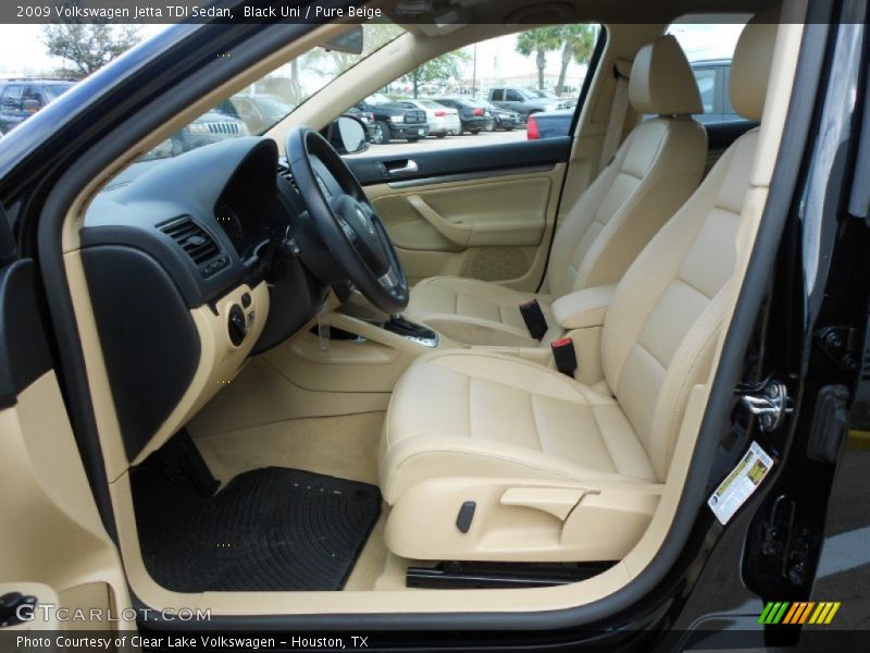 Black Uni / Pure Beige 2009 Volkswagen Jetta TDI Sedan