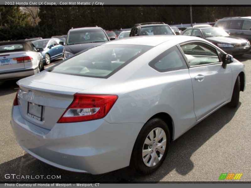 Cool Mist Metallic / Gray 2012 Honda Civic LX Coupe
