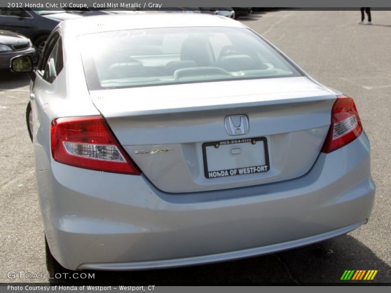 Cool Mist Metallic / Gray 2012 Honda Civic LX Coupe