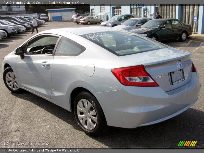 Cool Mist Metallic / Gray 2012 Honda Civic LX Coupe