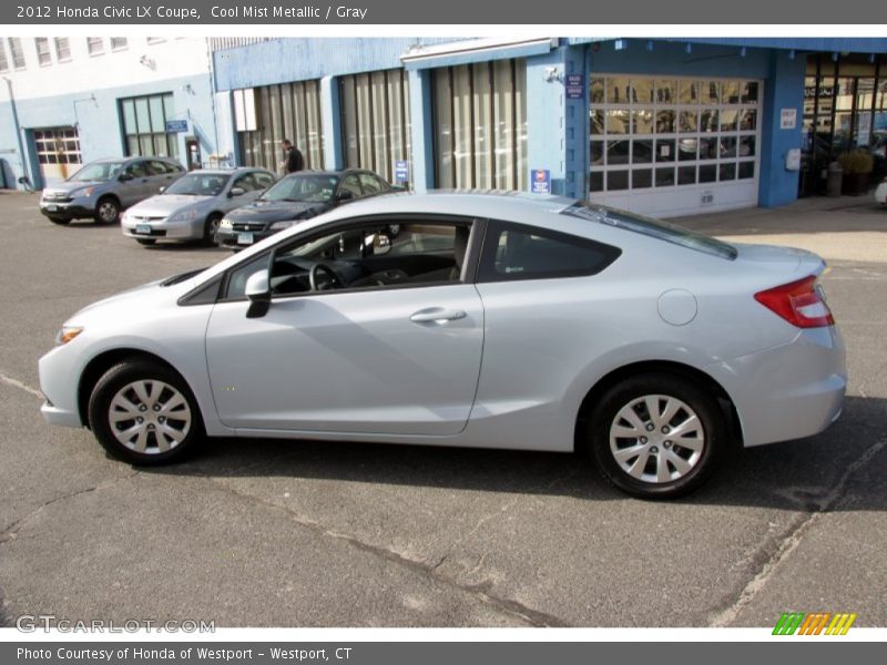 Cool Mist Metallic / Gray 2012 Honda Civic LX Coupe