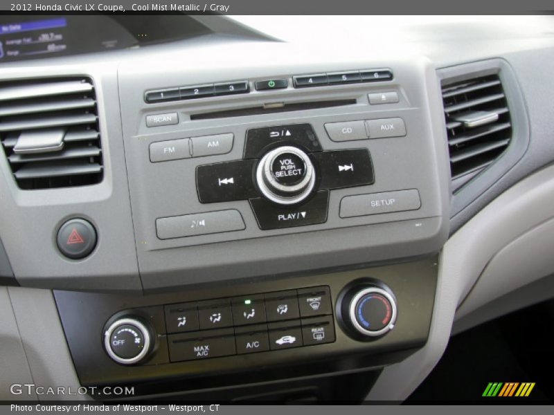 Cool Mist Metallic / Gray 2012 Honda Civic LX Coupe