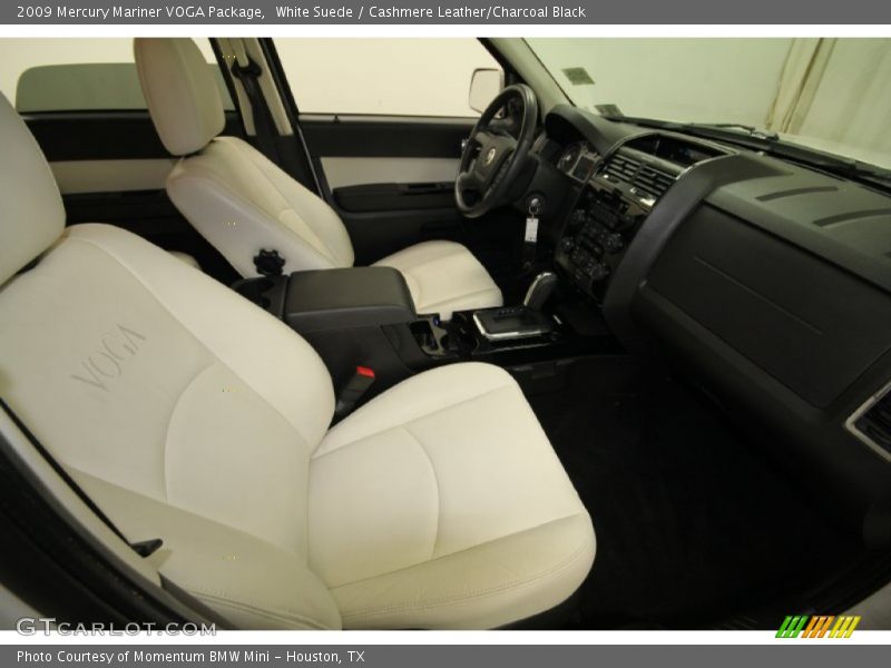 White Suede / Cashmere Leather/Charcoal Black 2009 Mercury Mariner VOGA Package