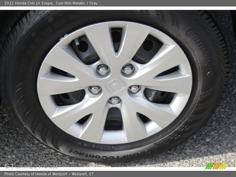 Cool Mist Metallic / Gray 2012 Honda Civic LX Coupe