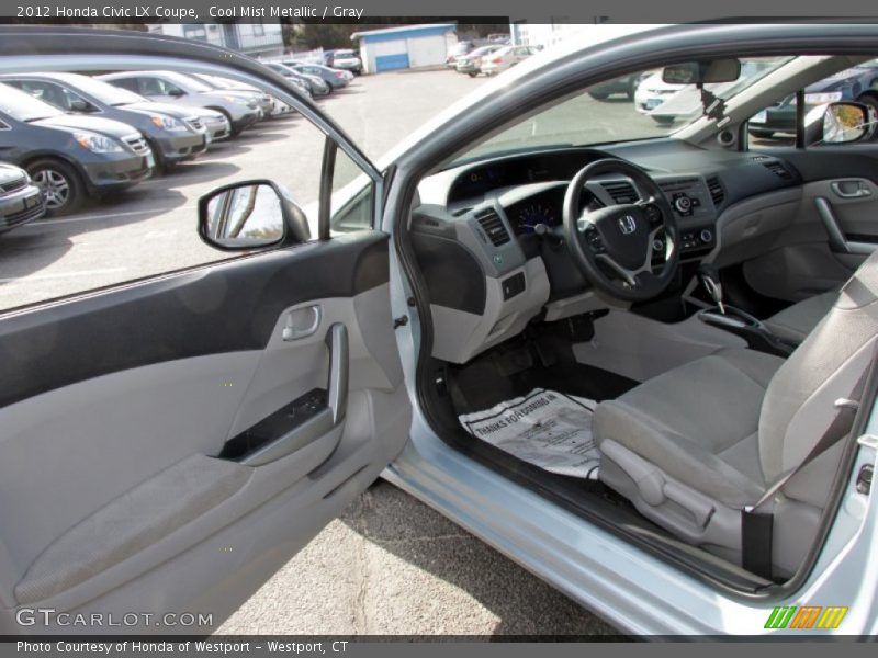 Cool Mist Metallic / Gray 2012 Honda Civic LX Coupe
