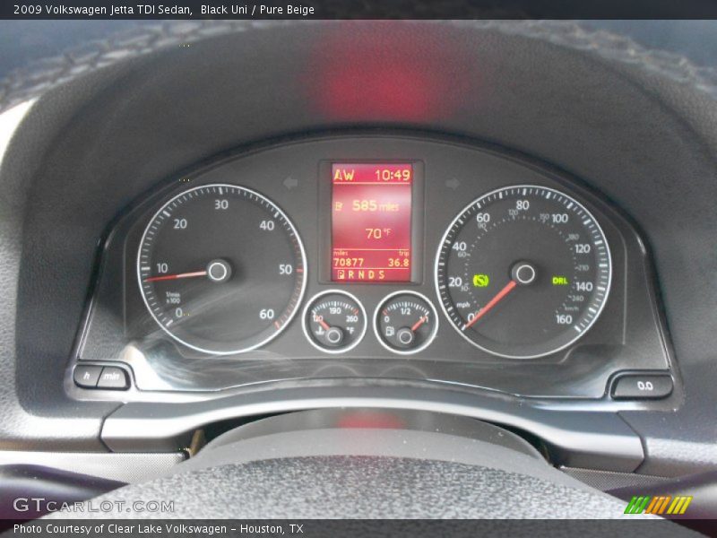 Black Uni / Pure Beige 2009 Volkswagen Jetta TDI Sedan