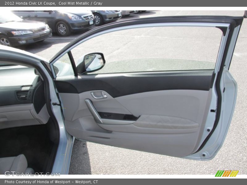 Cool Mist Metallic / Gray 2012 Honda Civic LX Coupe