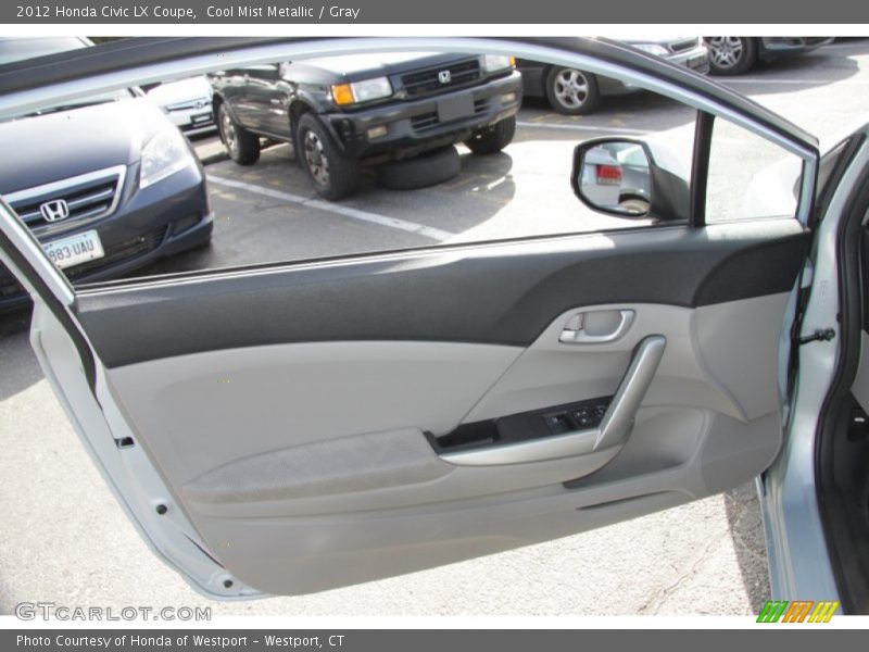 Cool Mist Metallic / Gray 2012 Honda Civic LX Coupe