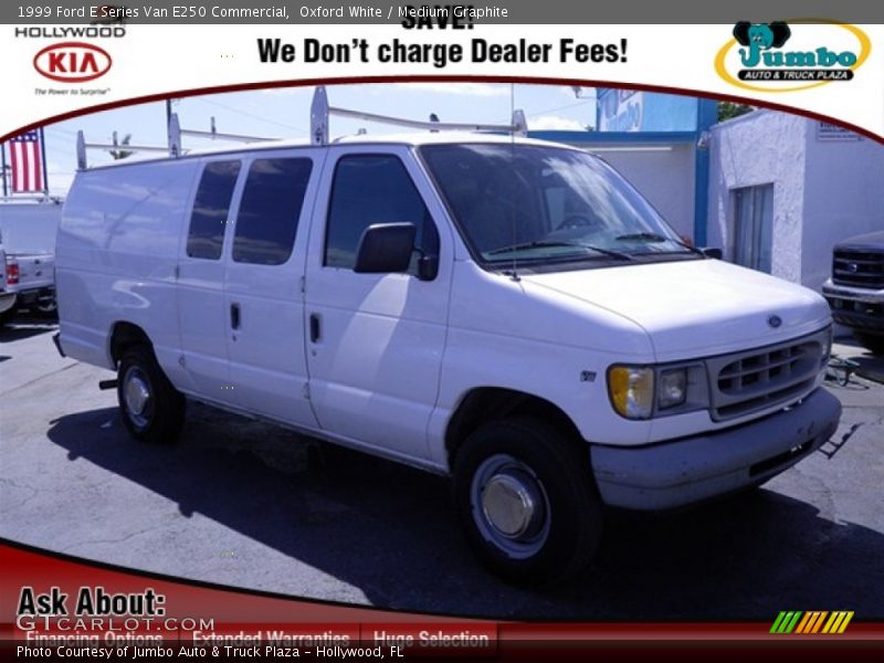 Oxford White / Medium Graphite 1999 Ford E Series Van E250 Commercial