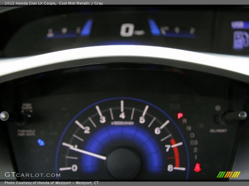 Cool Mist Metallic / Gray 2012 Honda Civic LX Coupe
