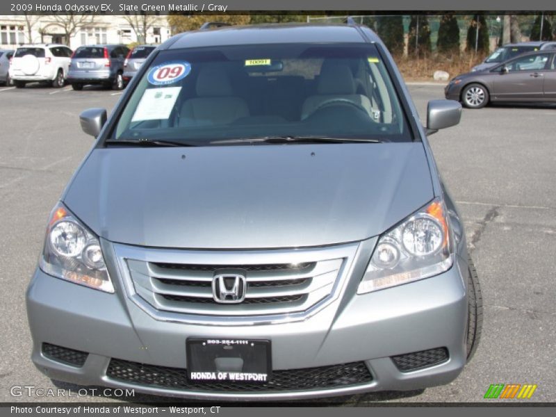 Slate Green Metallic / Gray 2009 Honda Odyssey EX