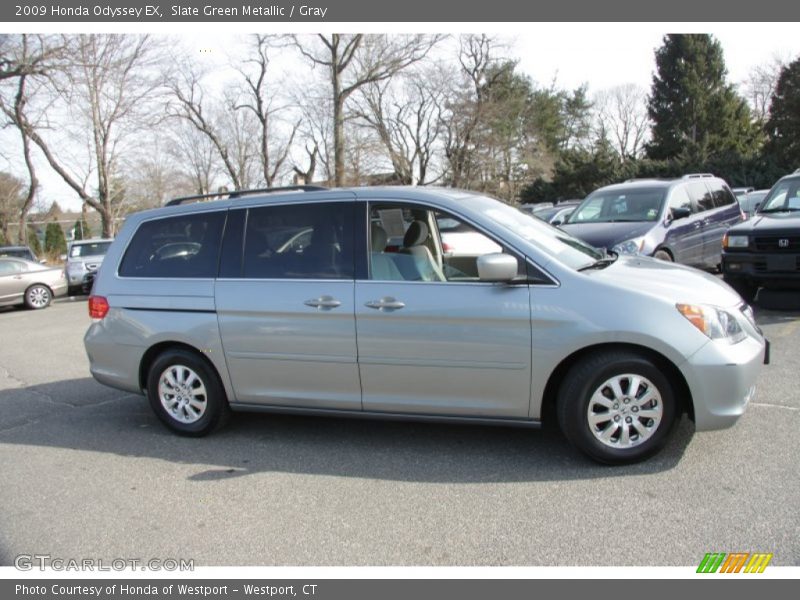 Slate Green Metallic / Gray 2009 Honda Odyssey EX