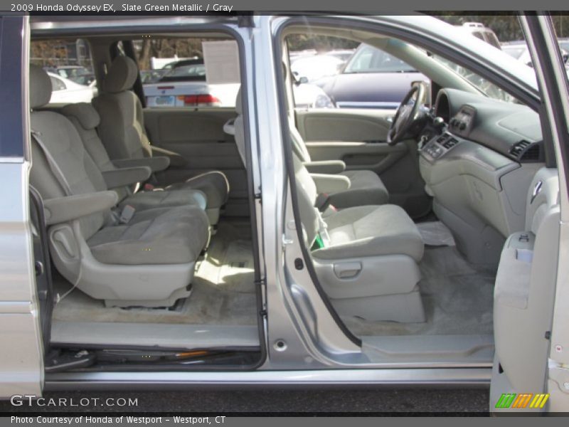 Slate Green Metallic / Gray 2009 Honda Odyssey EX