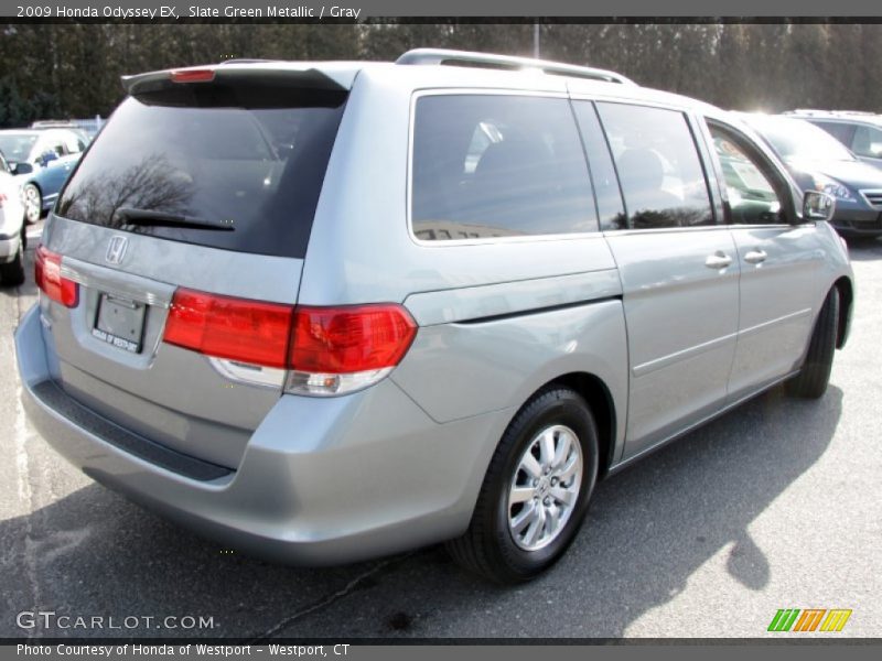Slate Green Metallic / Gray 2009 Honda Odyssey EX
