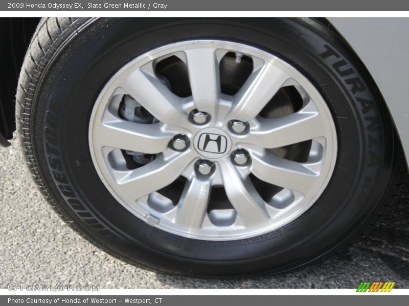 Slate Green Metallic / Gray 2009 Honda Odyssey EX