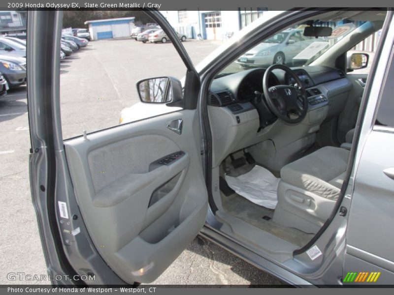 Slate Green Metallic / Gray 2009 Honda Odyssey EX