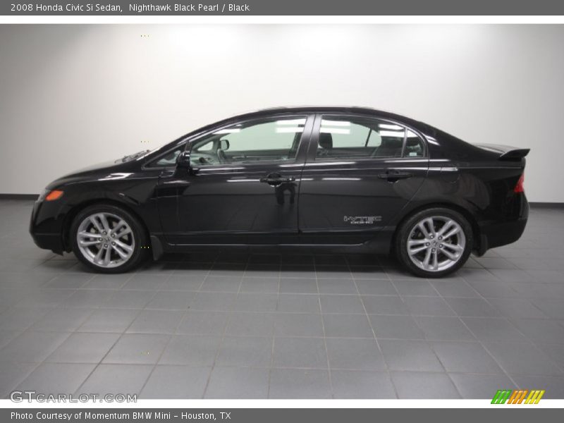 Nighthawk Black Pearl / Black 2008 Honda Civic Si Sedan