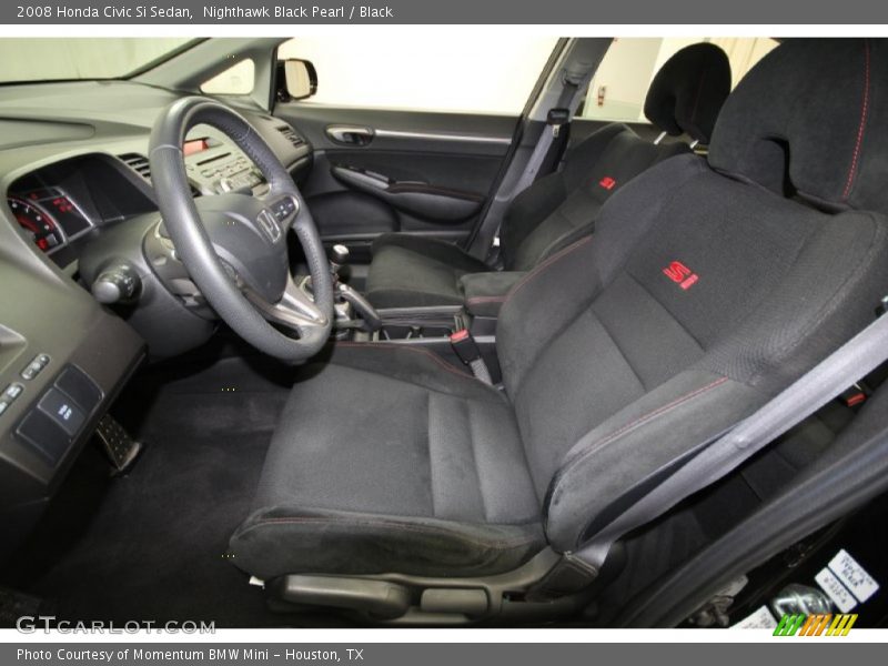 Nighthawk Black Pearl / Black 2008 Honda Civic Si Sedan