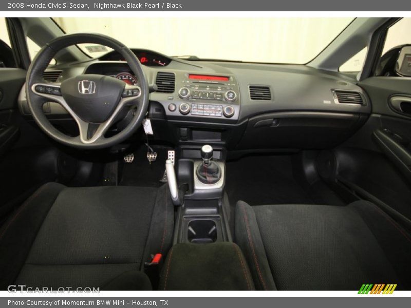 Nighthawk Black Pearl / Black 2008 Honda Civic Si Sedan