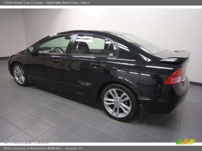Nighthawk Black Pearl / Black 2008 Honda Civic Si Sedan