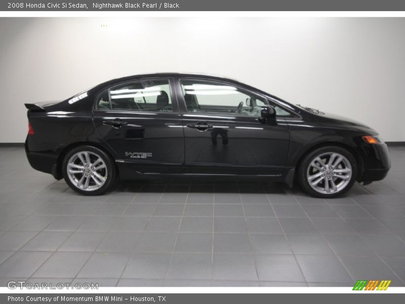 Nighthawk Black Pearl / Black 2008 Honda Civic Si Sedan