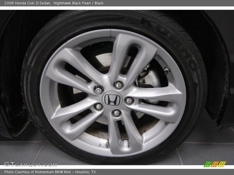 Nighthawk Black Pearl / Black 2008 Honda Civic Si Sedan