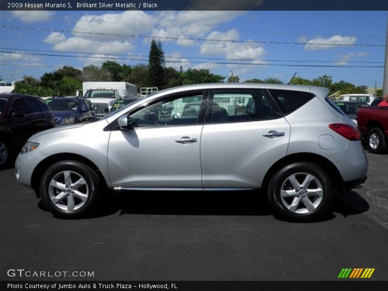 Brilliant Silver Metallic / Black 2009 Nissan Murano S