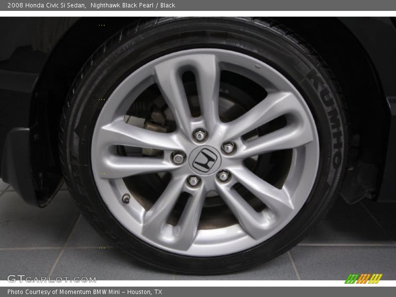 Nighthawk Black Pearl / Black 2008 Honda Civic Si Sedan