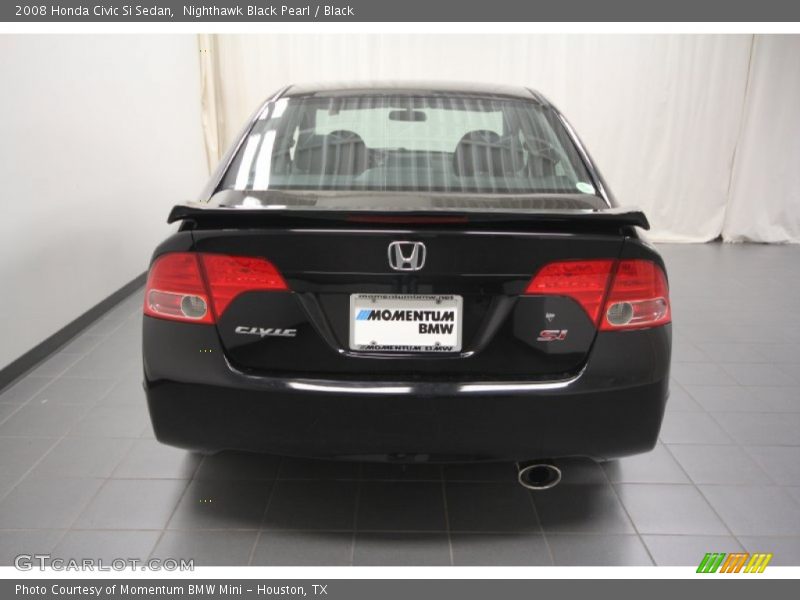 Nighthawk Black Pearl / Black 2008 Honda Civic Si Sedan