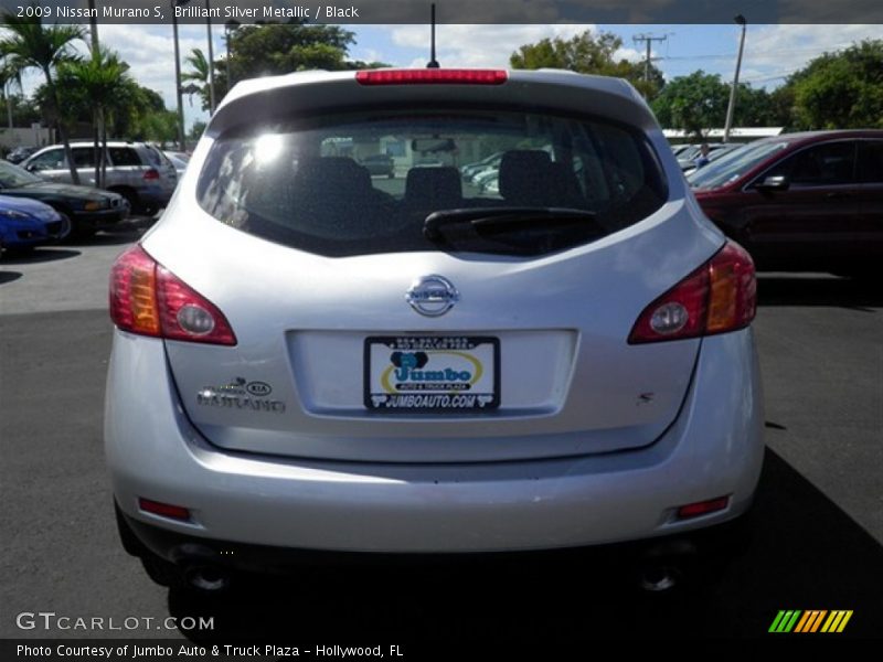 Brilliant Silver Metallic / Black 2009 Nissan Murano S