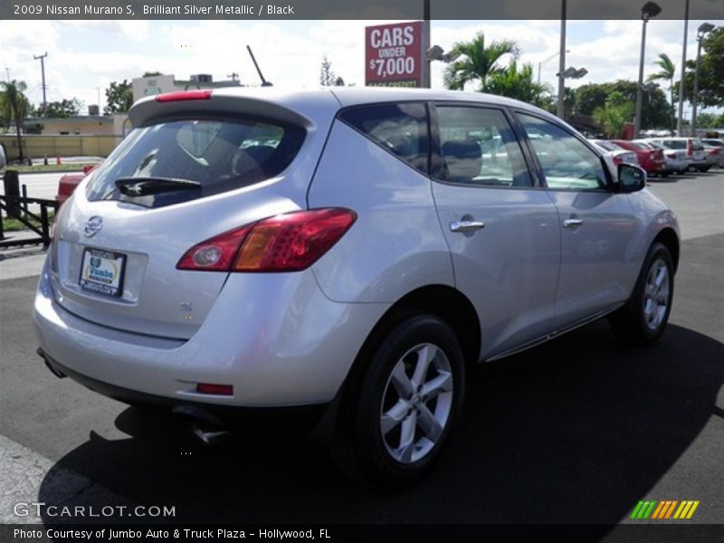 Brilliant Silver Metallic / Black 2009 Nissan Murano S