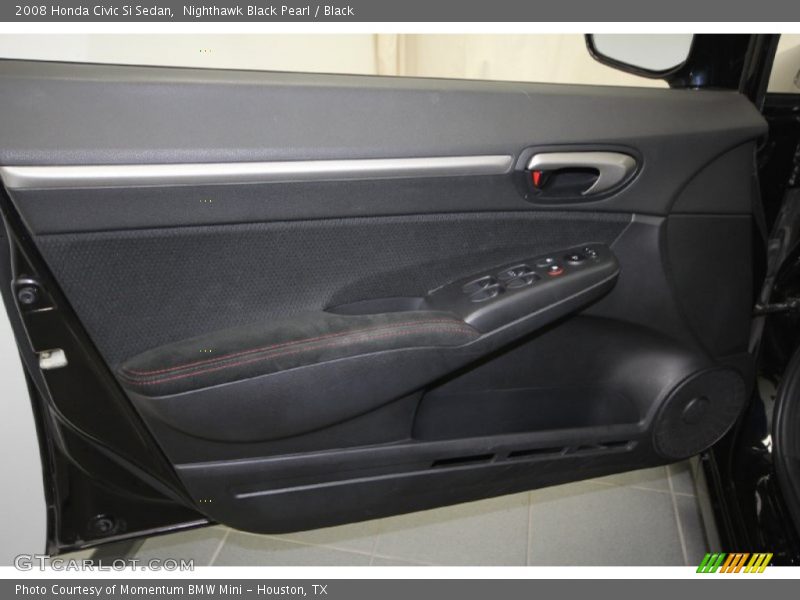 Nighthawk Black Pearl / Black 2008 Honda Civic Si Sedan