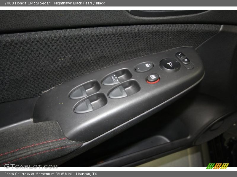 Nighthawk Black Pearl / Black 2008 Honda Civic Si Sedan