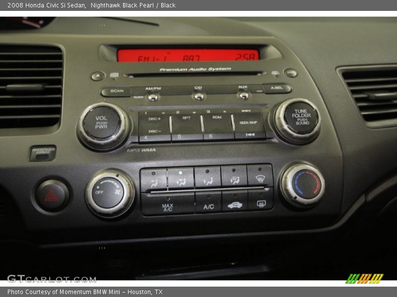 Nighthawk Black Pearl / Black 2008 Honda Civic Si Sedan