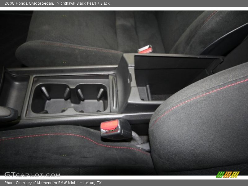Nighthawk Black Pearl / Black 2008 Honda Civic Si Sedan