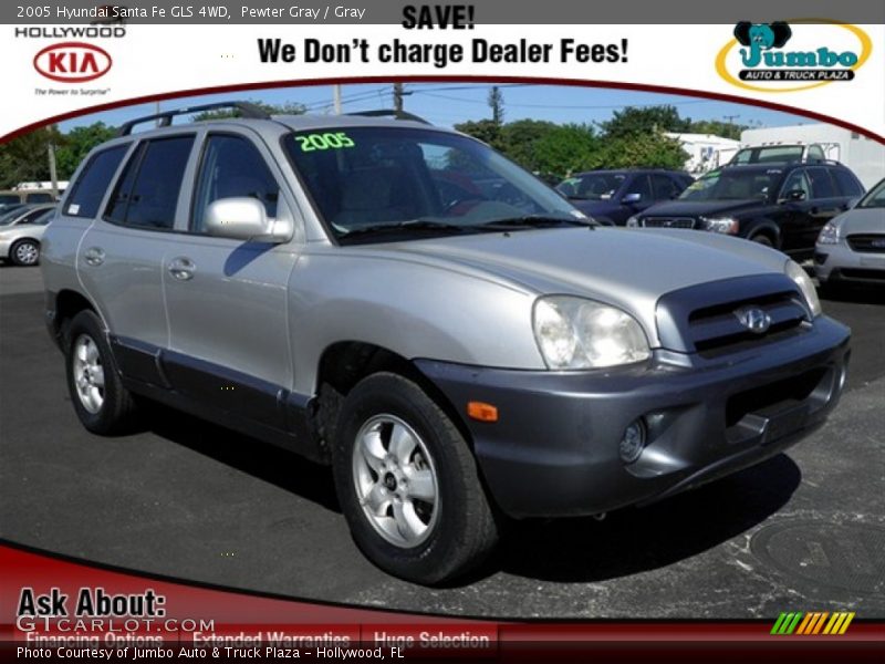 Pewter Gray / Gray 2005 Hyundai Santa Fe GLS 4WD