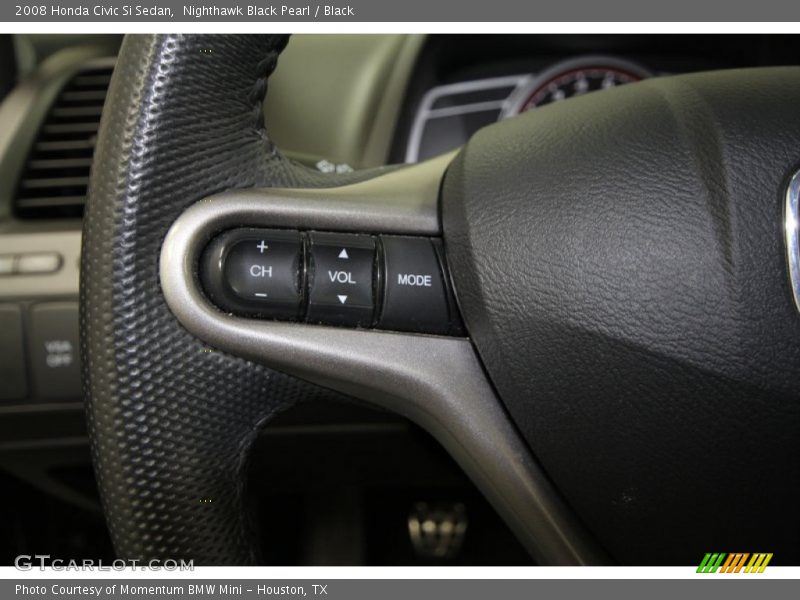 Nighthawk Black Pearl / Black 2008 Honda Civic Si Sedan