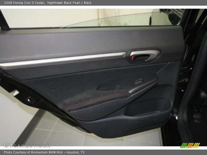 Nighthawk Black Pearl / Black 2008 Honda Civic Si Sedan