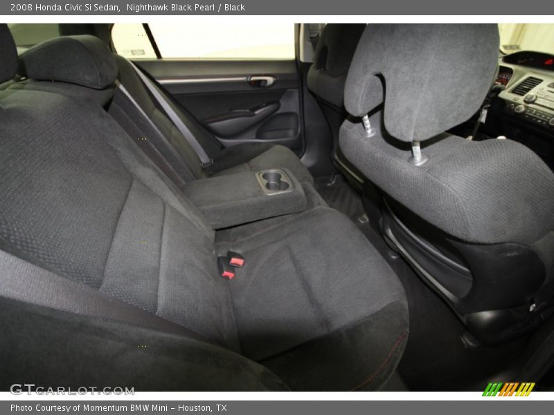 Nighthawk Black Pearl / Black 2008 Honda Civic Si Sedan