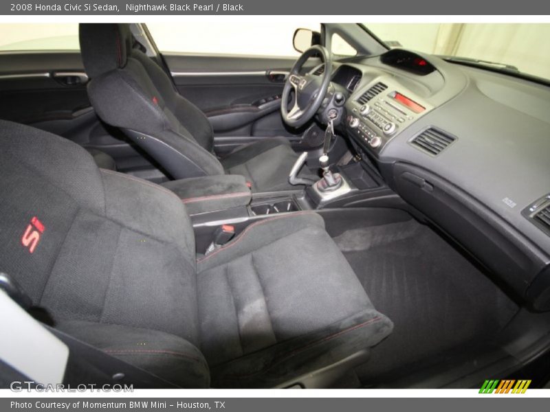 Nighthawk Black Pearl / Black 2008 Honda Civic Si Sedan
