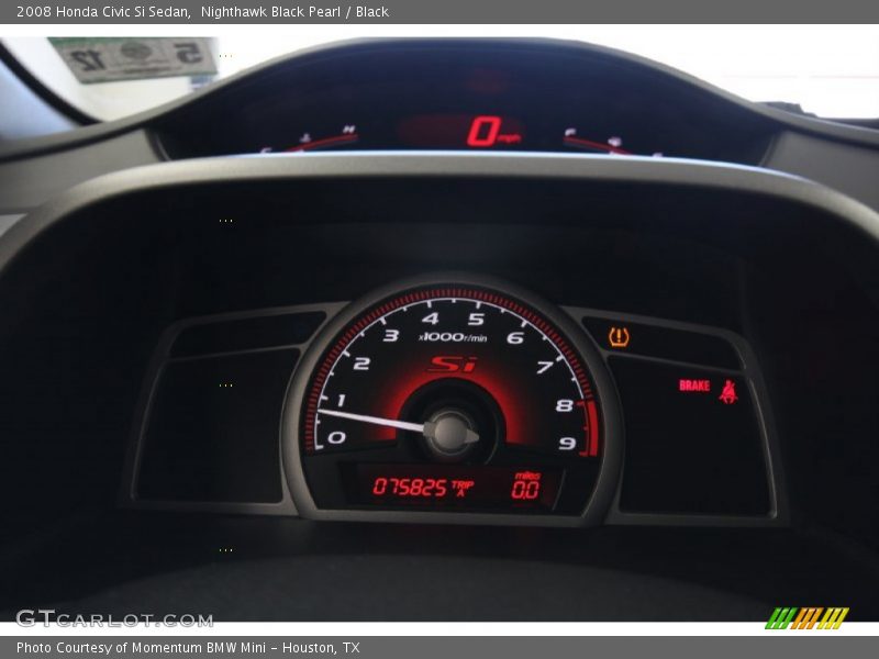 Nighthawk Black Pearl / Black 2008 Honda Civic Si Sedan
