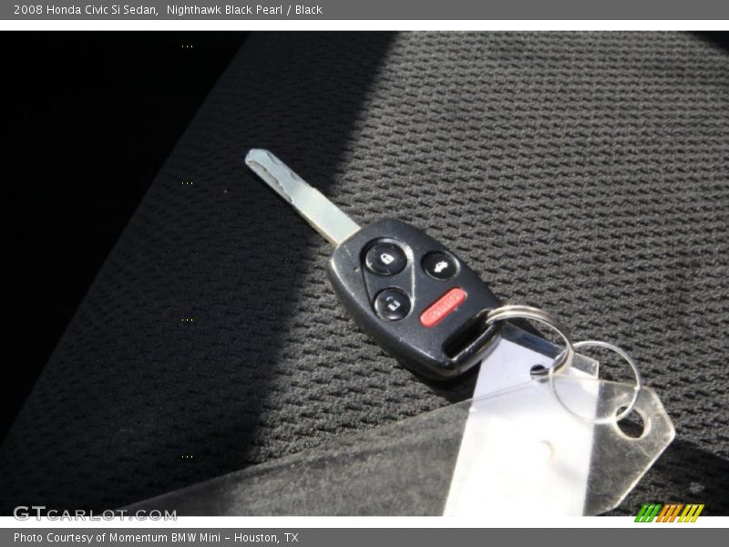 Nighthawk Black Pearl / Black 2008 Honda Civic Si Sedan