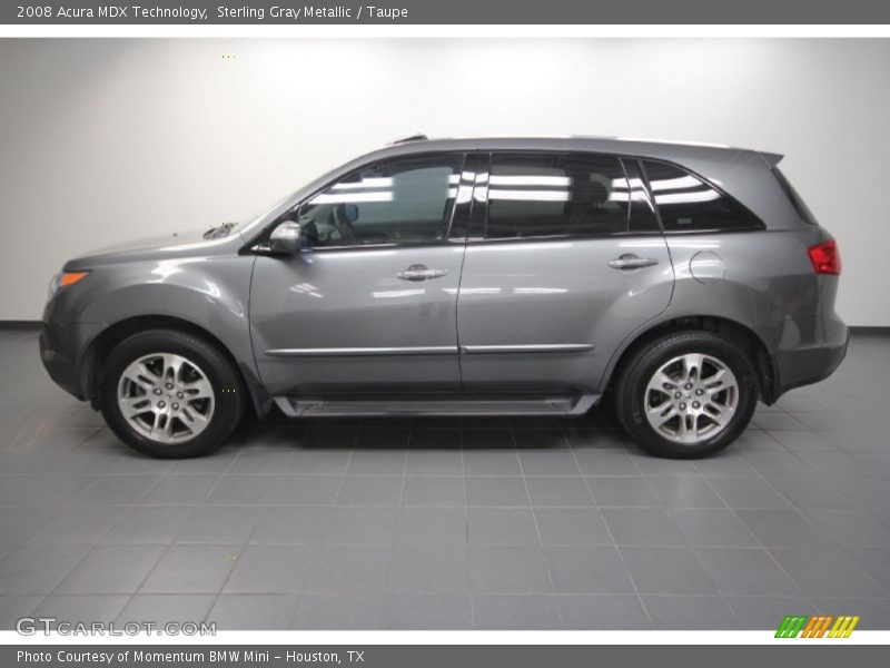 Sterling Gray Metallic / Taupe 2008 Acura MDX Technology