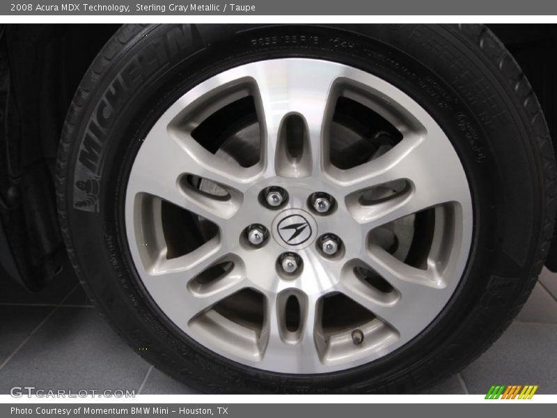 Sterling Gray Metallic / Taupe 2008 Acura MDX Technology